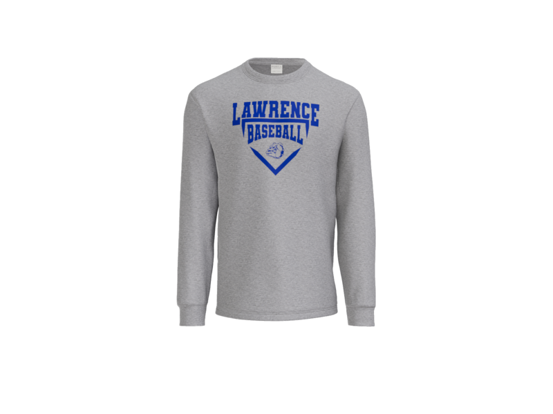 Port & Co™ Long Sleeve Core Cotton Tee With One Color Logo