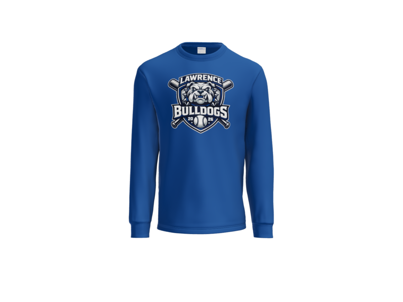 Port & Co™ Long Sleeve Core Cotton Tee With Multi Color Logo