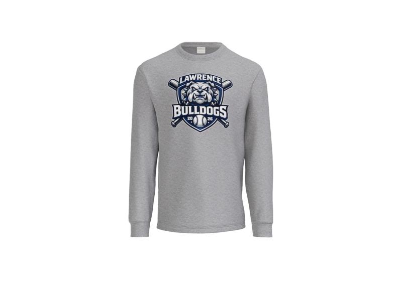 Port & Co™ Long Sleeve Core Cotton Tee With Multi Color Logo