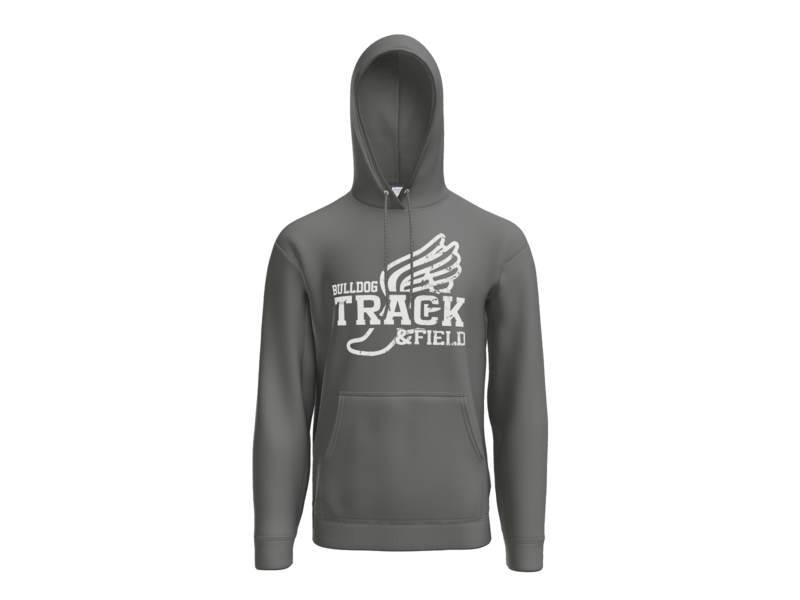 One Color Logo Lawrence Track Core Fleece Pullover Hooded Sweatshirt