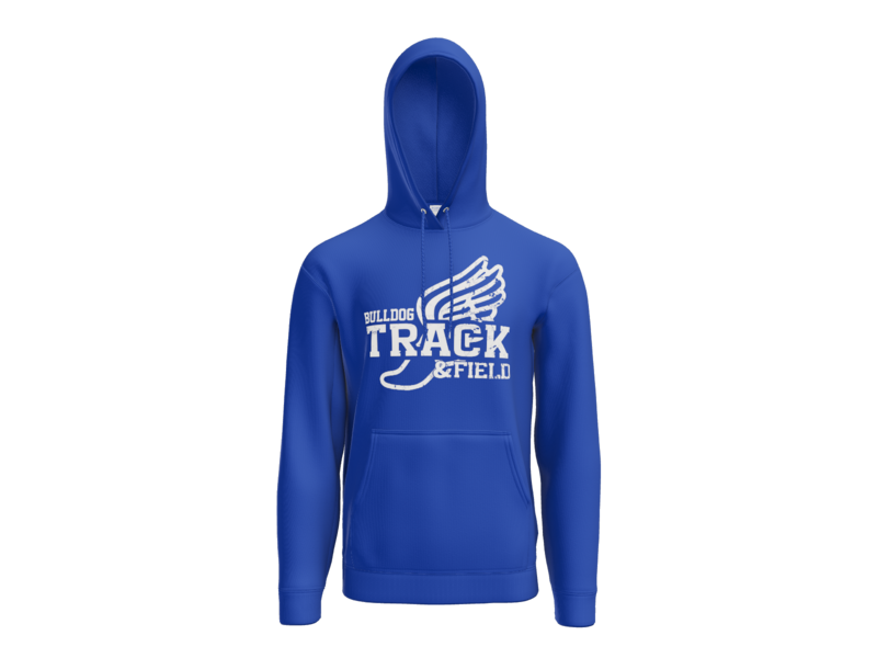 One Color Logo Lawrence Track Core Fleece Pullover Hooded Sweatshirt